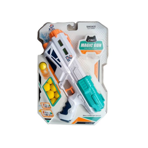 تفنگ اسباب بازی آب پاش و توپ اسفنجی مدل MAGIC GUN_اسباب بازی